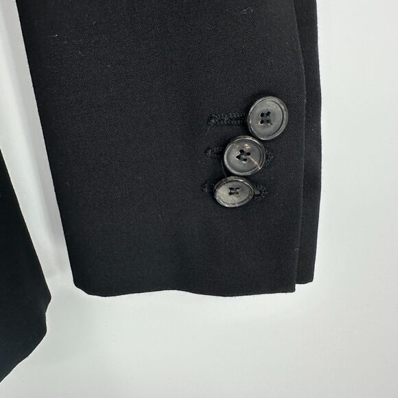 Zara Womens Blazer Size 2 Black One Button Office Career Corporate Minimalist - Picture 6 of 10